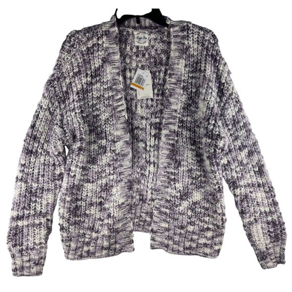Hippie Rose Lavender Combo Knit Cardigan Sweater S - Picture 1 of 12